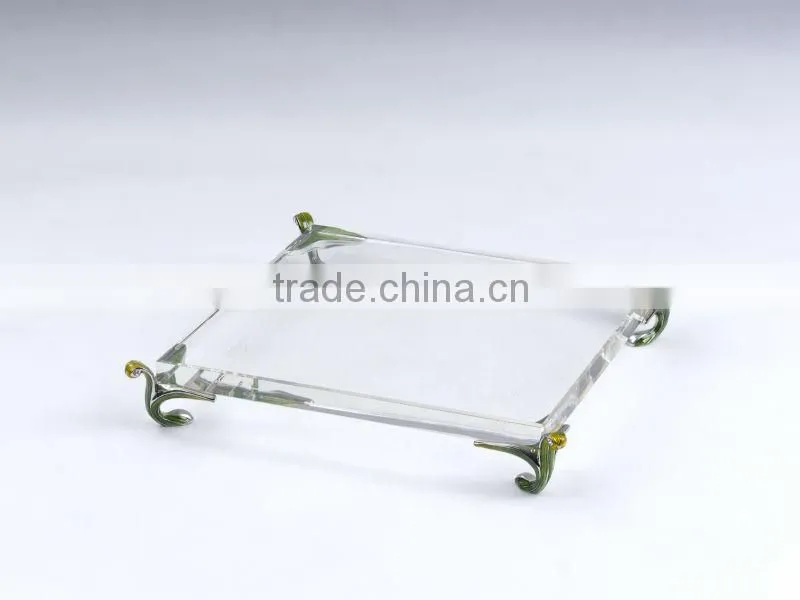 RORO Chanson orchid enamel crystal glass tea set for home decoration