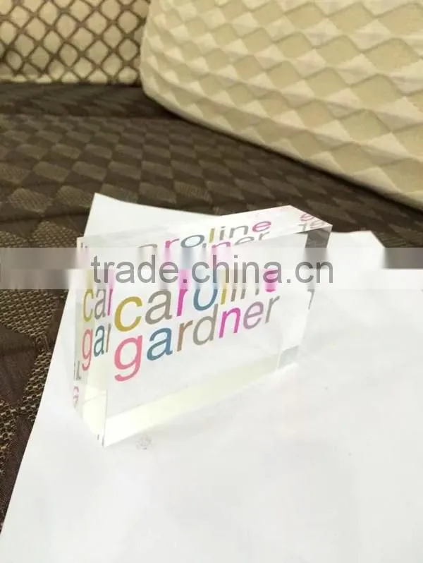 20mm plexiglass acrylic letter printing crystal block