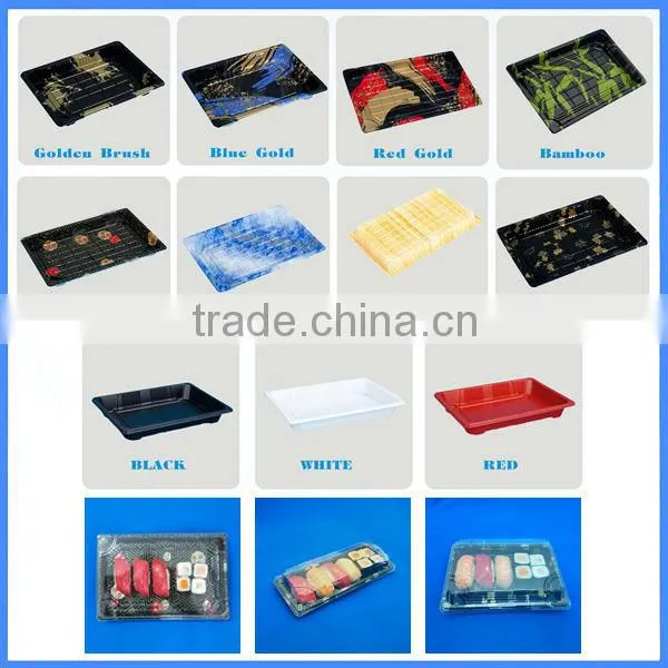 Disposable Plastic Round Black Sushi Containers