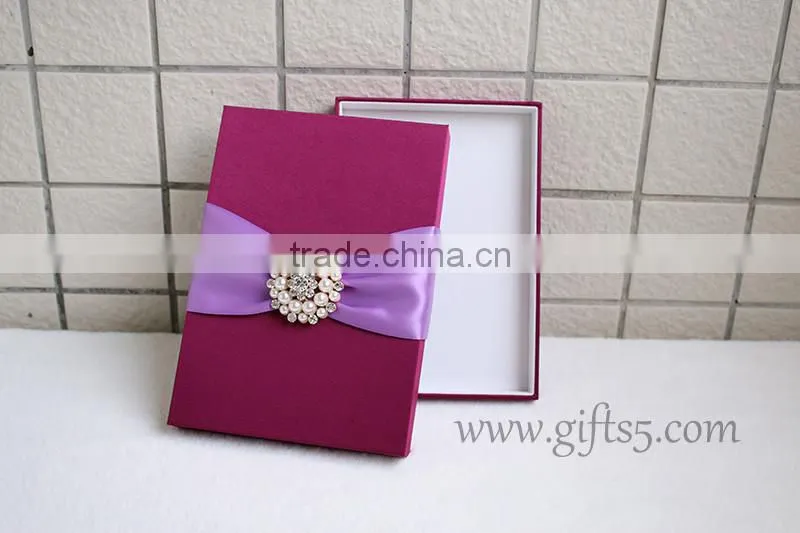 Custom Handmade Luxury Violante wedding invitation boxes