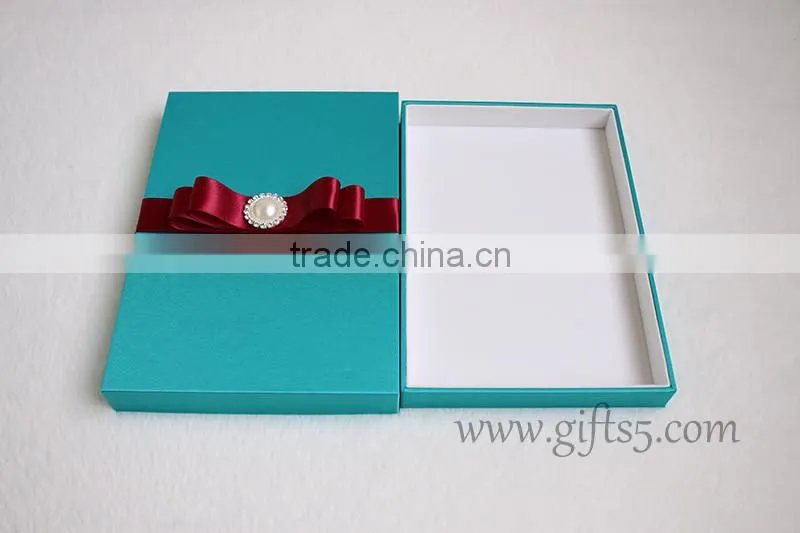 Decorative Blue Wedding Invitation Card box