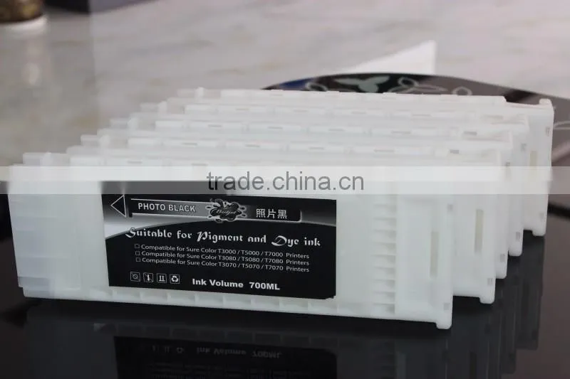 cartridges for printers, refill ink cartridge for Epson Surecolor SC-T3000/T5000/T7000 with auto reset chips.