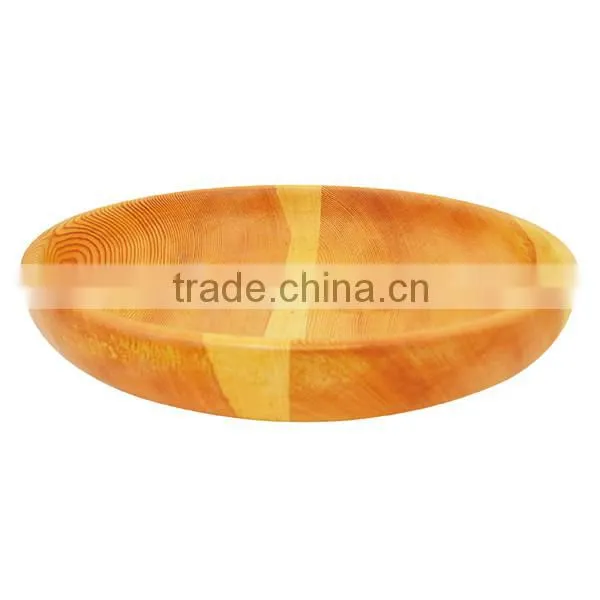 Hot sale high quality bright eco-friendly lacquer food grade pine wooden bowl