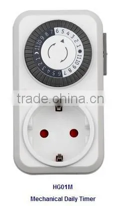 Mechanical timer with ON-AUTO-OFF switch