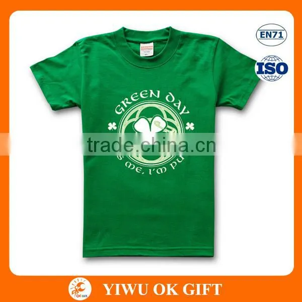 St Patrick's day fancy printed custom green day T- shirts