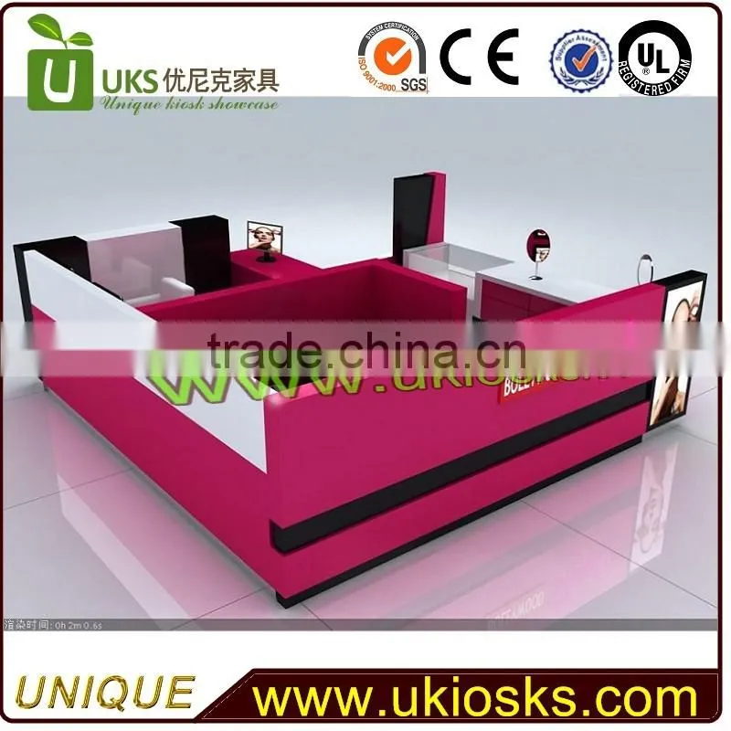Eyebrow threading beauty bar kiosk design