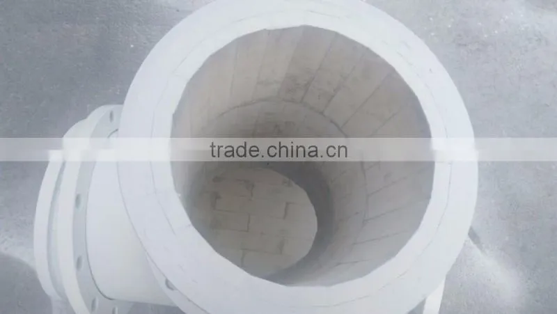 Alumina ceramic lined T-piece, ceramic lined pipe, alumina ceramic lined multipass