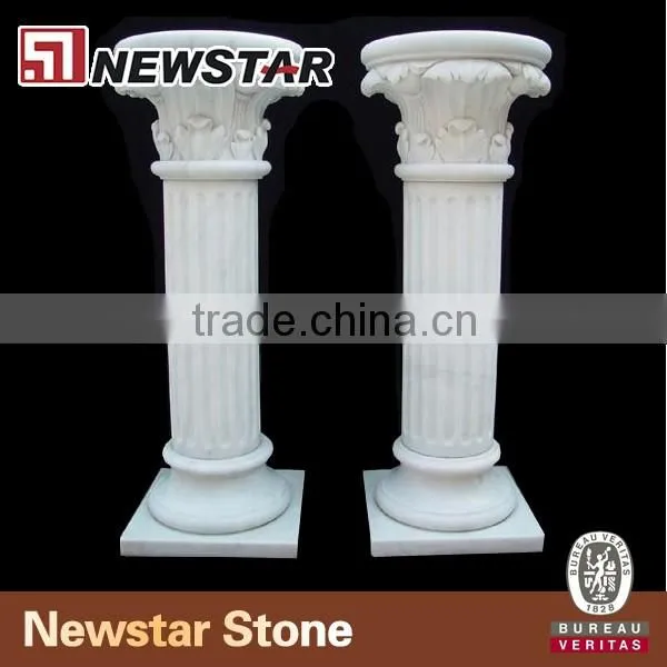 Newstar corinthian beige marble columns