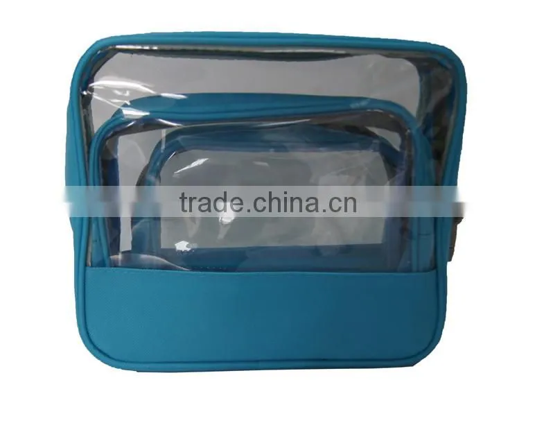 hot product 2015 whole lady clear pvc cosmetic bag