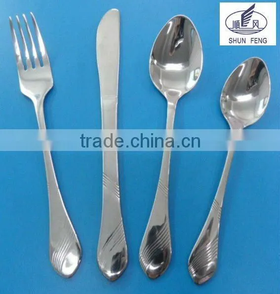 Good design stainless steel hotel cutlery with beautiful handle