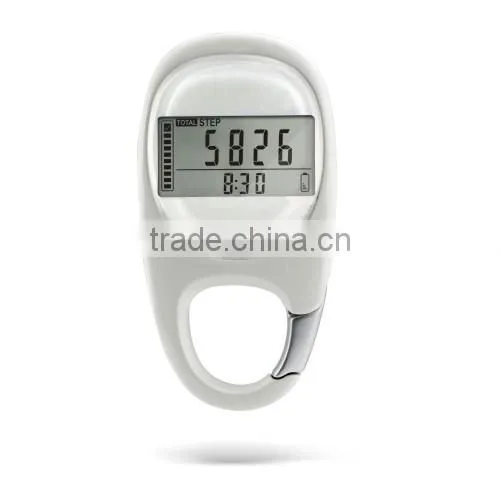Carabiner design fitness gym pedometer