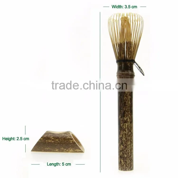 Durable Long Handle Bamboo Ceremonial Matcha Tea Powder Whisk Set