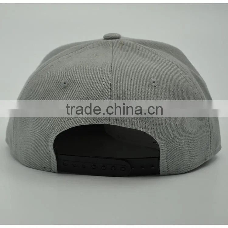Fashion 5 panel snapback cap/hat black 3D embroidery baseball cap