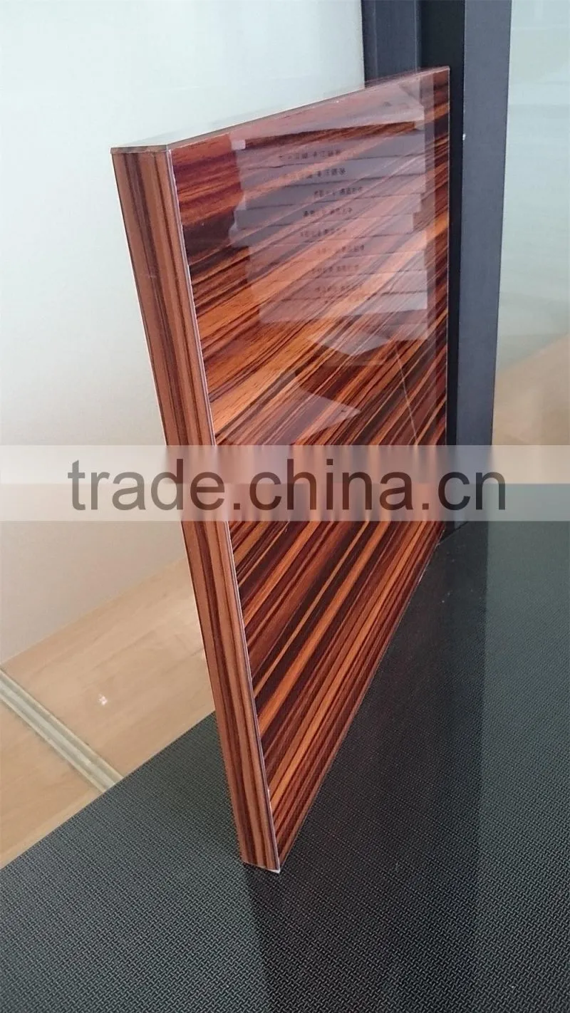 Double side same color glossy pvc mdf uv board