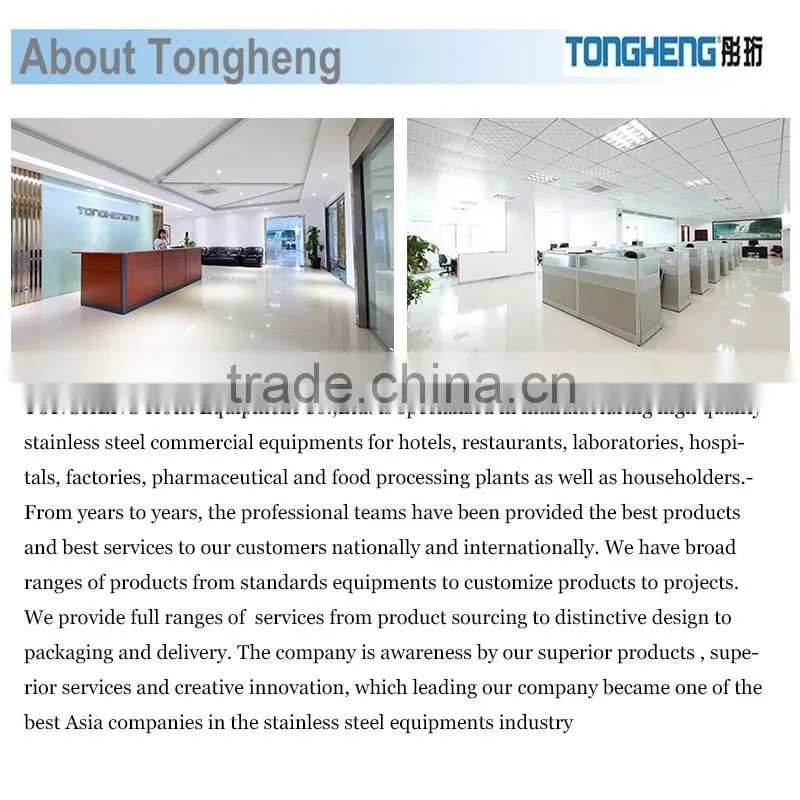 Commercial kitchen stainless steel overshelf of bench