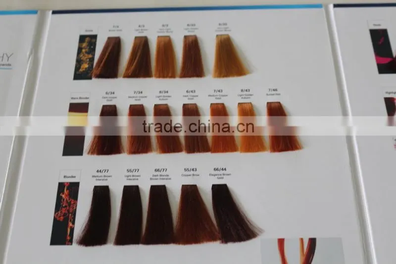 OEM/Private Label Hair Color Swatches Chart for hair color guide