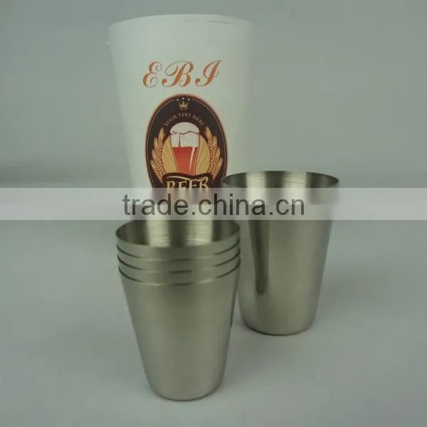 Drinking cup for wine metal tin cup
