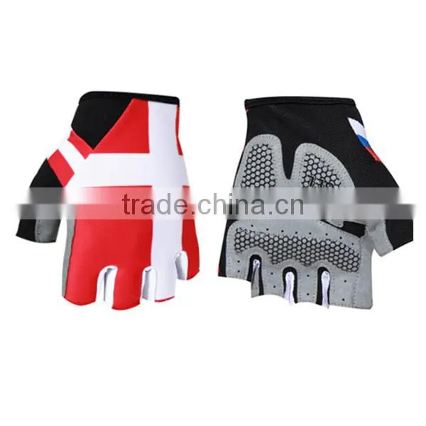 Hot selling good quality Switzerland flag cycling gloves
