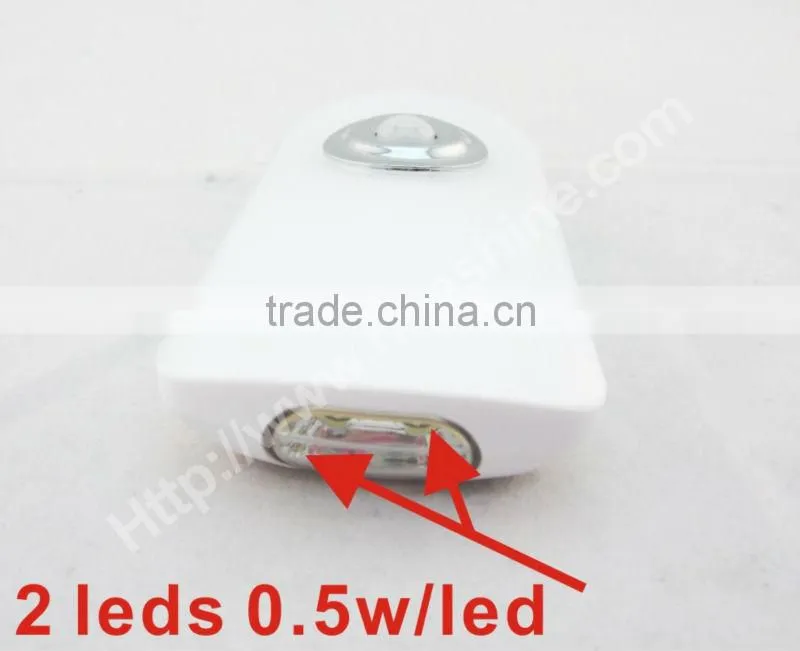 smart 16 led+1w led sensor light with recharger battery for emergency