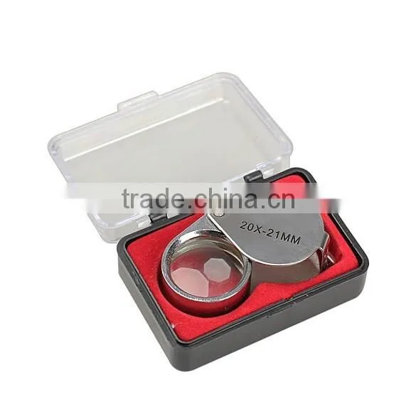 Mini 20X Glass Magnifying Magnifier Jeweler Eye Jewelry Loupe Loop for Jewelry Stamps Coins Checking