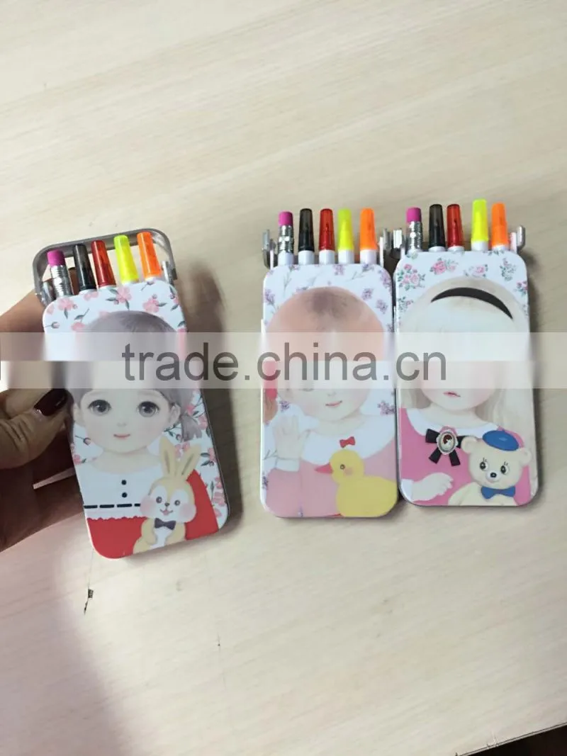 2016 hot 5 in 1 Novel pen highlighter set