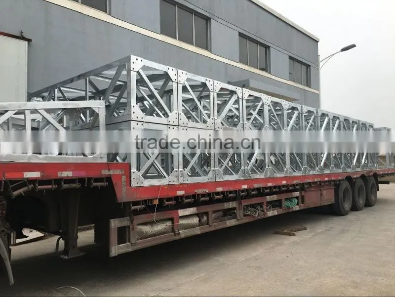 Aluminum alloy inner suspended lattice gin pole for erection tower