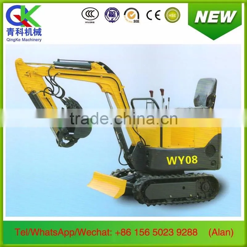 small volume 0.8ton hydraulic track shoe excavator for orchard forest farm greenhouse earthwork