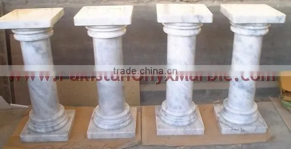 NATURAL ZIARAT WHITE MARBLE PEDESTALS