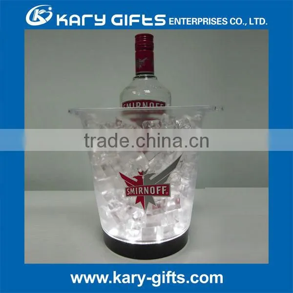 5L battery operated led ice bucket for beer; bar led ice bucket for beer