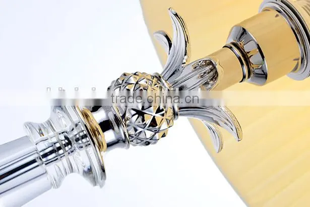 Pineapple design clear K9 crystal table lamp with fabric lampshade