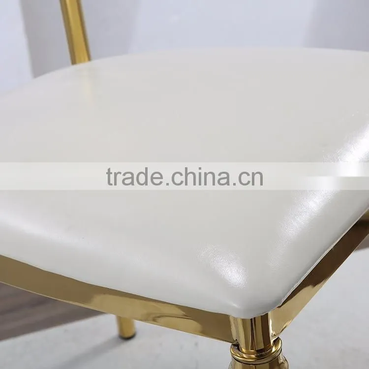 Mid century modern design stainless steel chair stainless steel banquet chair
