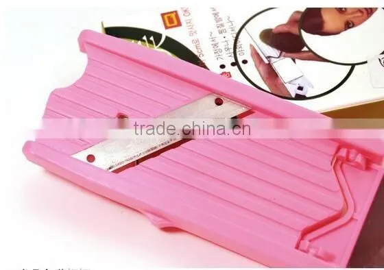 CY128 Built in Mirror Fruit Cucumber Slicer Cutter Facial Mask Tool Pink