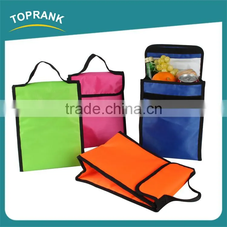 Cheap wholesale custom color 420D tote insulated lunch cooler bag