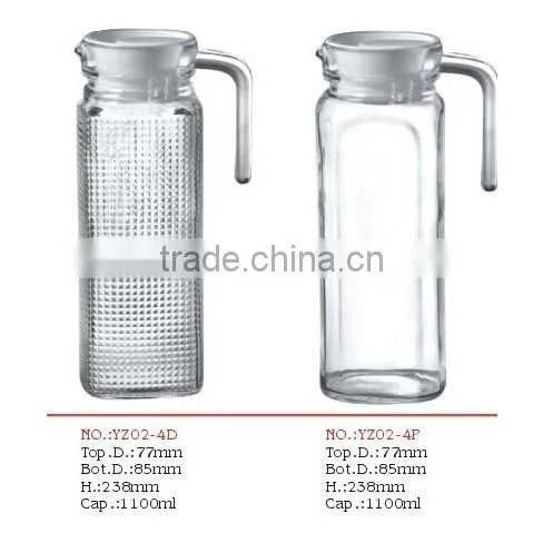 glass pot with lid