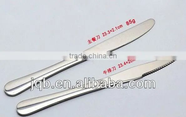 Stainless steel table knife sets with beautiful handle and golden color