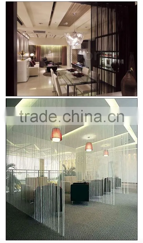 decorative string curtain fring partition screen for room decoration