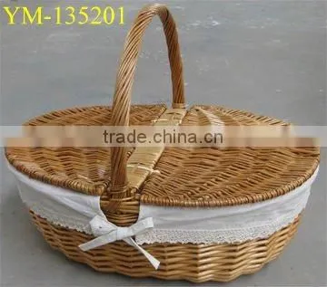 Full Willow Wicker Picnic Basket