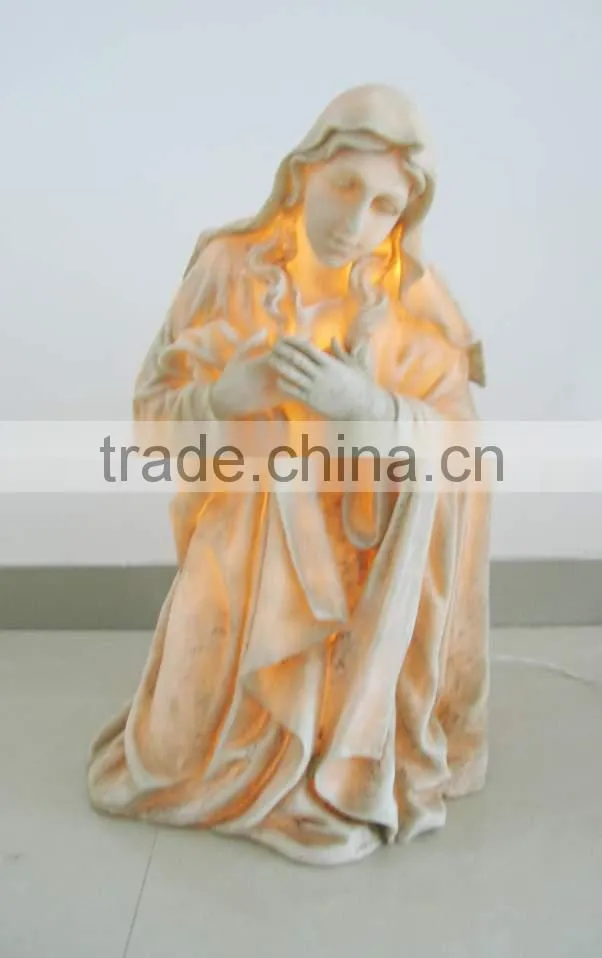 religious figurine decoration religious statues with lamp home decoration
