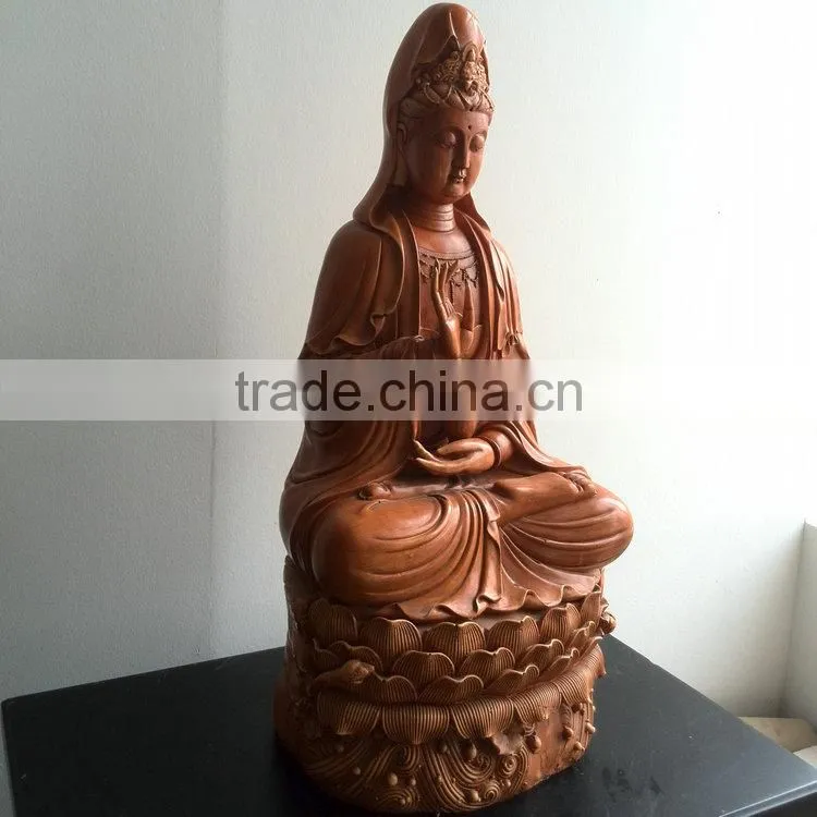 Resin bodhisattva sculpture