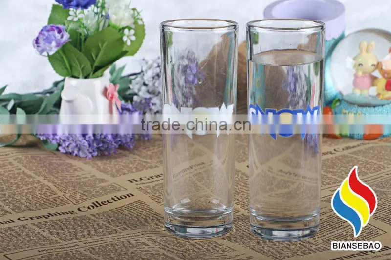food grade clear glass customise glass cup for promotional