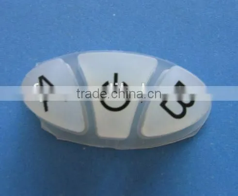 Black controller silicone rubber keypads/ keypad for remote