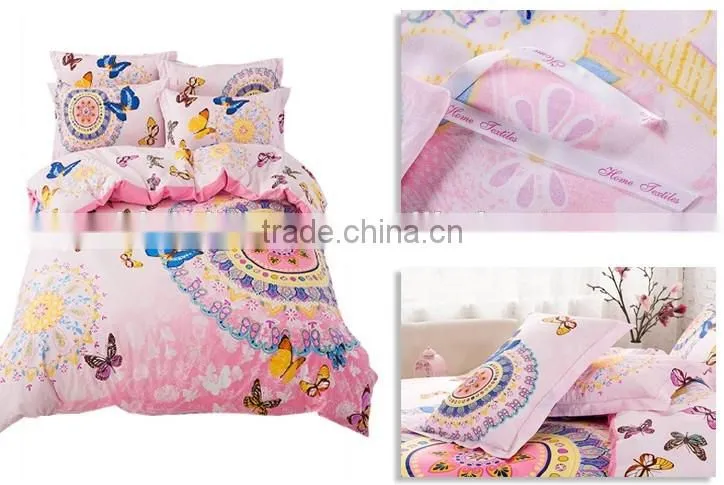 Elegant Pinkie Lady Princess Bedding Set of Sun and Butterfly, High Quality Girls Bedding Set BF11-05143c