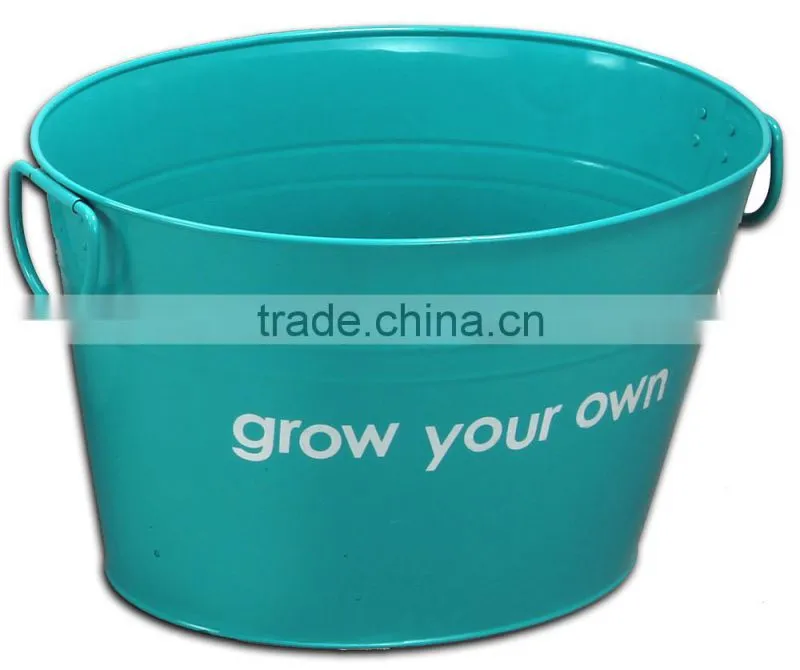 High Quality China Factory Customized Metal Ice Bucket with Handle