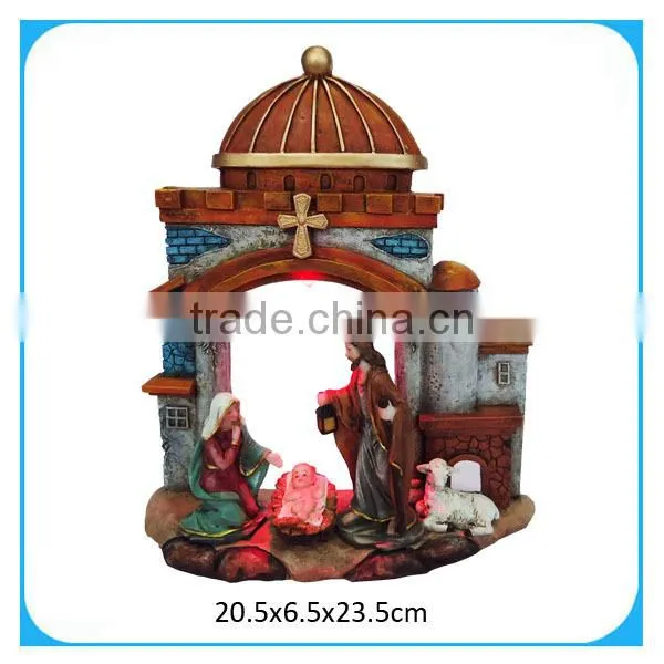 polyresin jesus nativity set manger