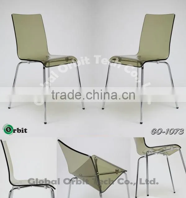 Restaurant design white leather modern dining chair, side chair, coffee chair