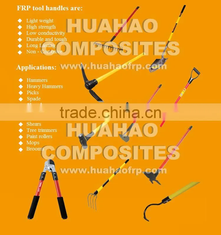 Fiberglass Handle for Gardening Tools,Durable High Strength Fiberglass Handles