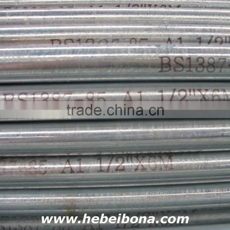 Good Quality galvanized a53 erw steel pipe