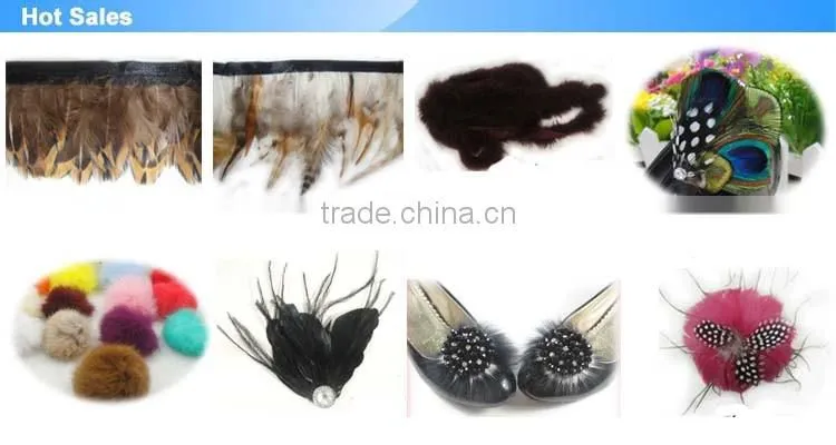 Guangzhou factory wholesale headmade fur and feathers boa/feather trimming for party