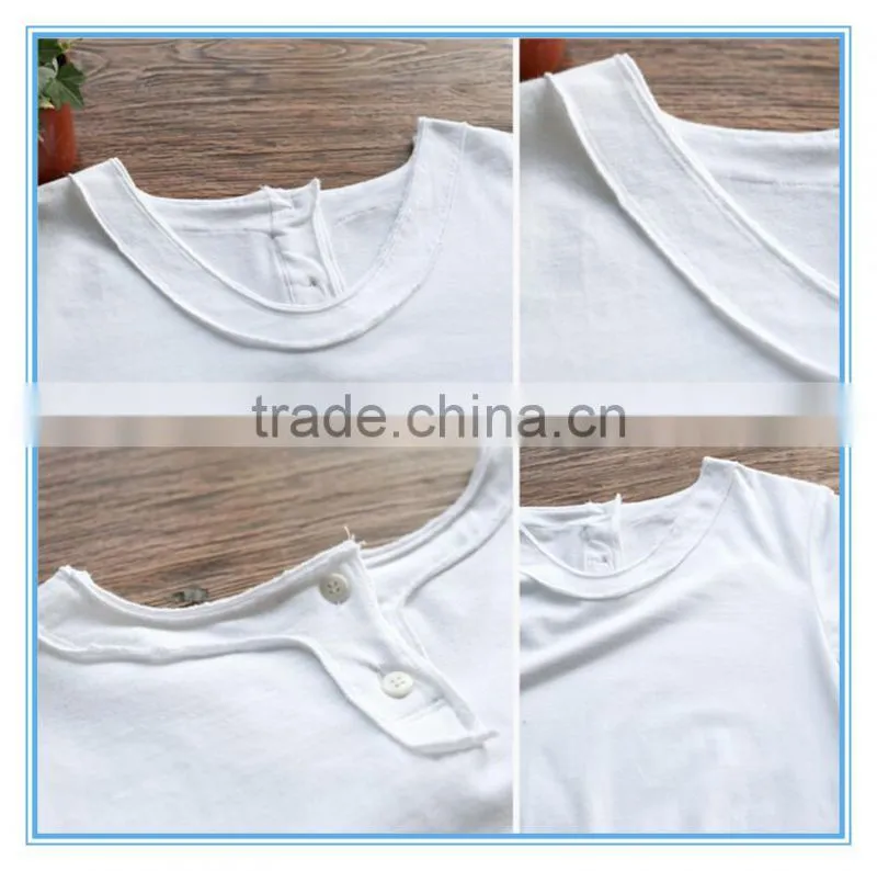 Casual Short Sleeve Viscose Spandex White Plain Design T Shirt For Women