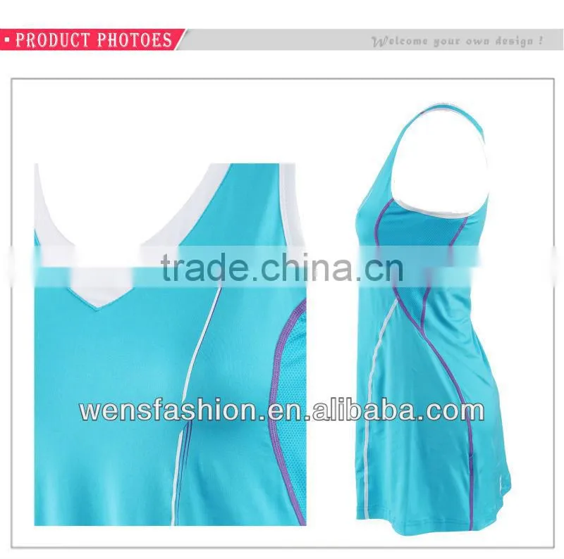 tennis clothes woman Custom girls tennis long dress clothes wholesale